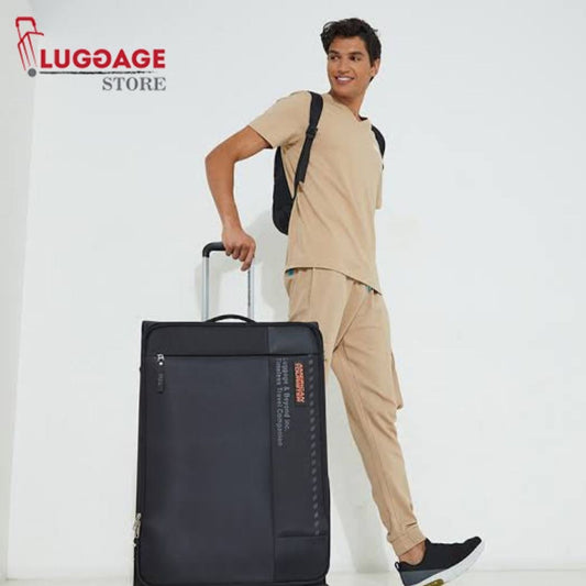 American Tourister Antitheft Zipper Marina Luggage – Soft, 4-Wheel Spinner, Expandable, TSA Lock