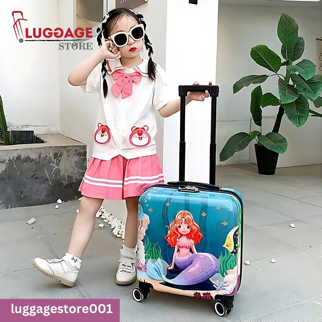 Kids’ Cartoon Luggage – Lightweight Hard Shell Trolley