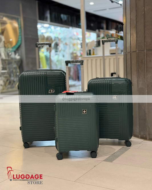 Swiss Gear Imported Luggage - Lightweight Polypropylene Travel Suitcase with 360° Wheels and Expandable Design