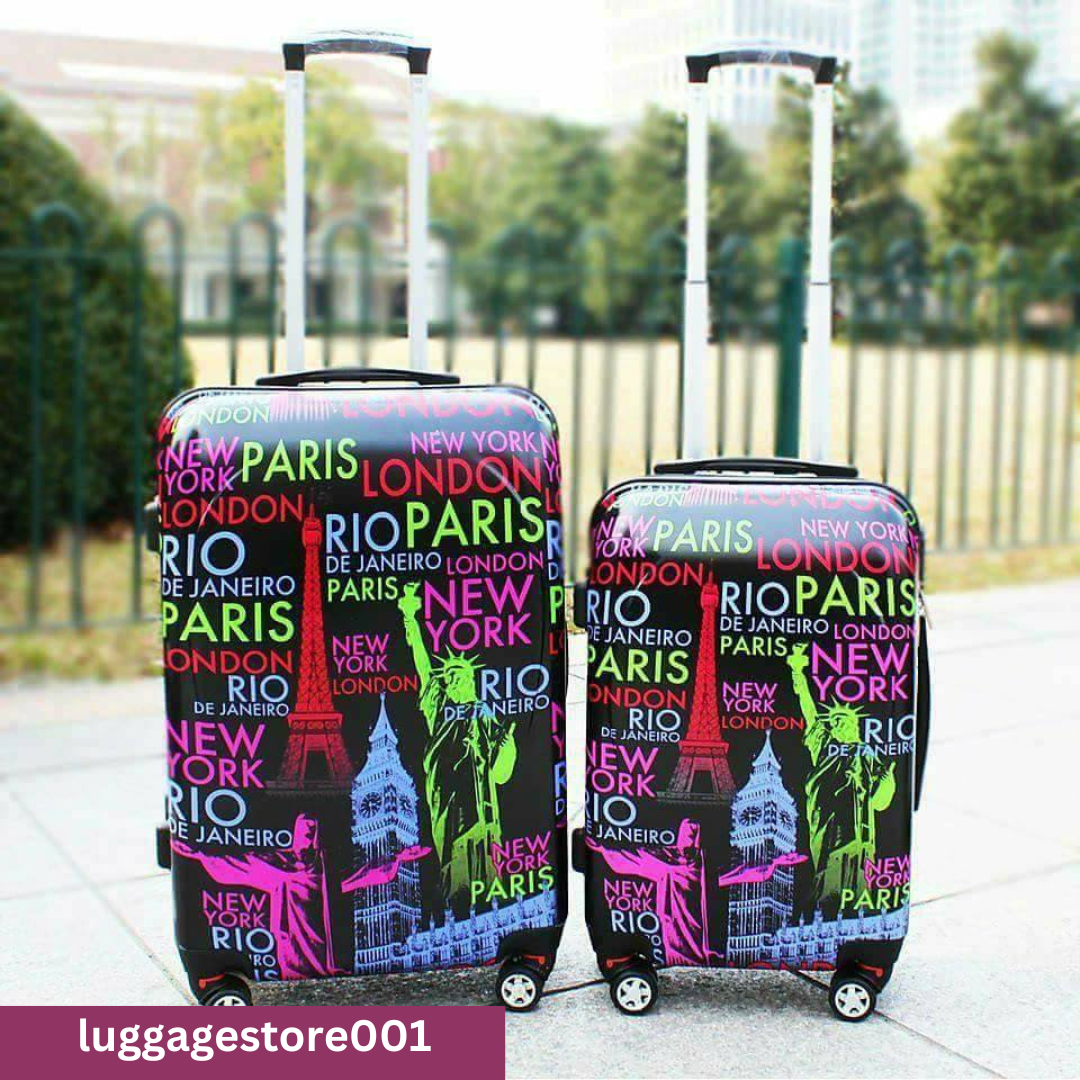 LONDON PARIS PRINTED LUGGAGE