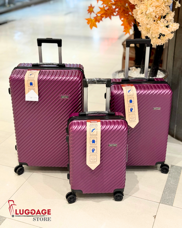 Swiss Luggage Set – Lightweight Polycarbonate Travel Suitcase with 360° Wheels and Expandable Design