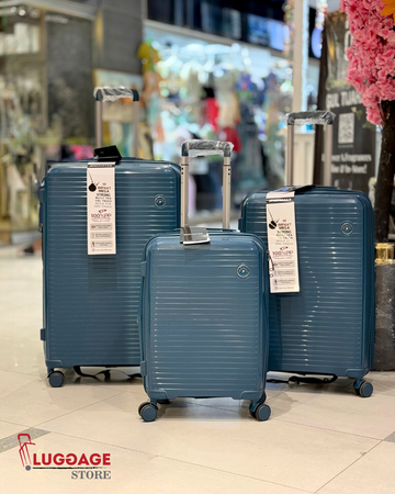 Minister Luggage - Durable PP Polypropylene, 360° Wheels, Expandable, Telescopic Handle