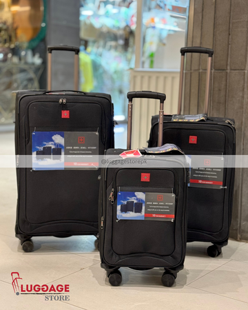 Swiss Gear Soft Luggage - Lightweight Travel Suitcase with 360° Wheels and Expandable Design