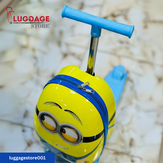 Kids Scooty with Luggage - 16 Inch Polypropylene, Stylish LOL Pink, Perfect for Travel