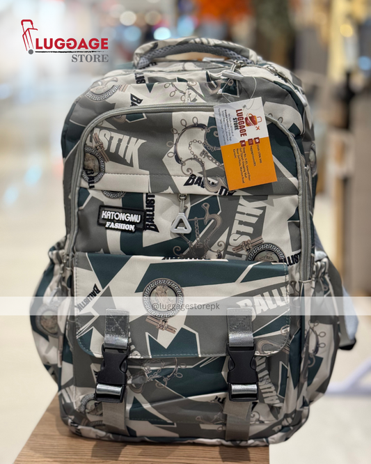 Printed Backpack - Laptop Compartment