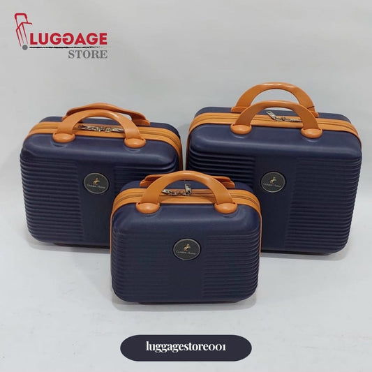 Luxury Vanity Box – Premium Fiber Makeup Storage Case (12", 14", 16") in Gold, Silver & Blue