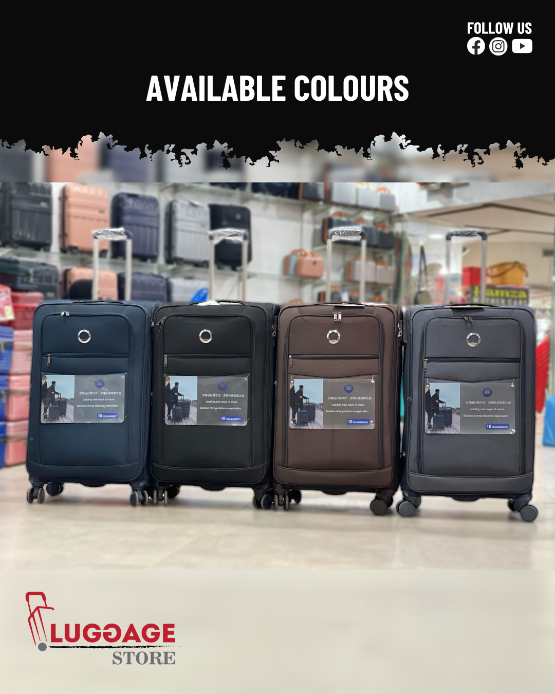 Delsey Imported Luggage – Lightweight Trolley Suitcase (20-28 Inch) | 4 Wheels, Travel Bag in Pakistan