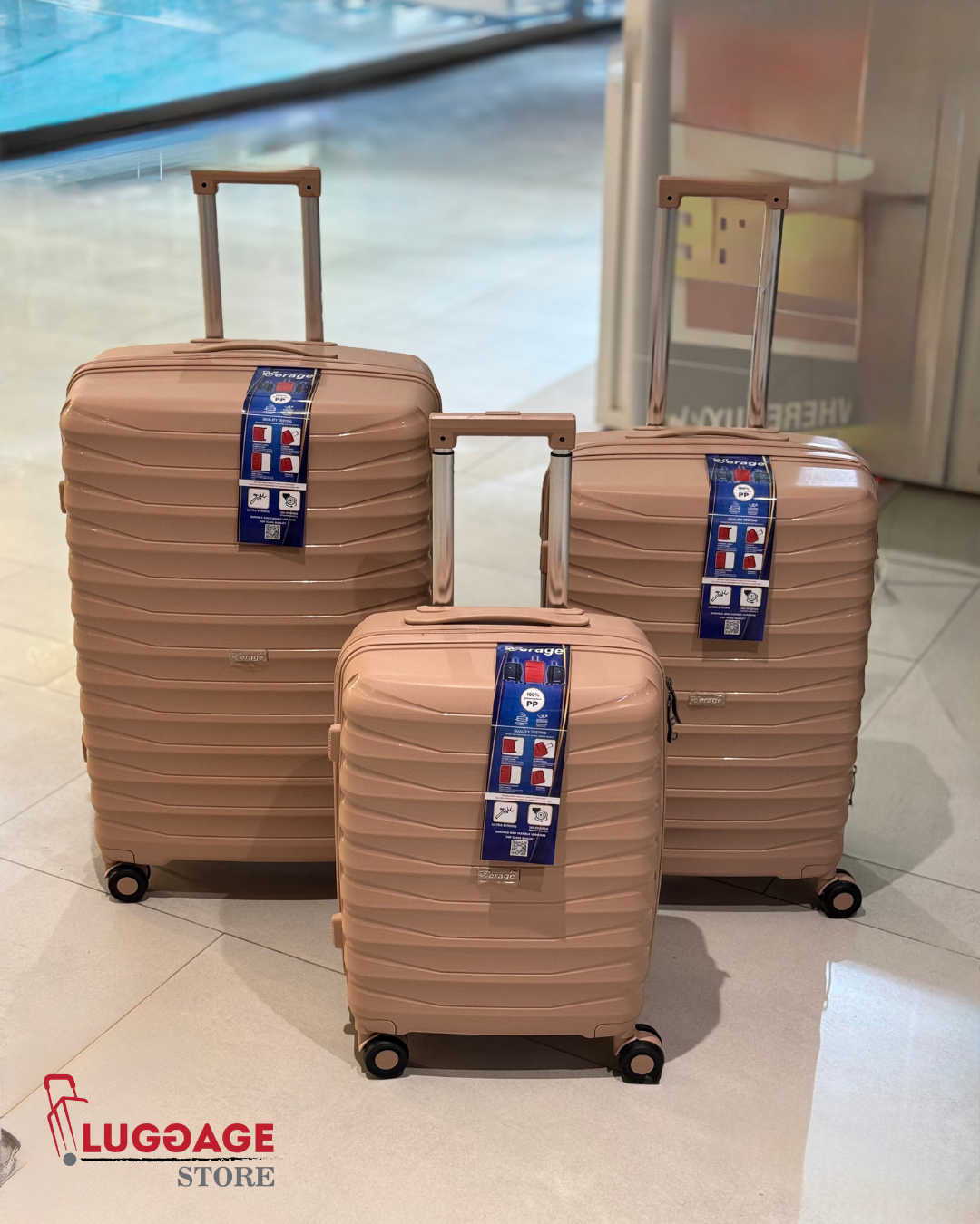 Verage Polypropylene Luggage – 100% Unbreakable, Expandable, 360° Wheels