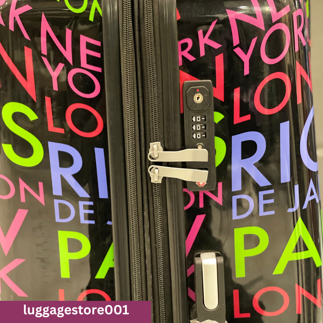 LONDON PARIS PRINTED LUGGAGE