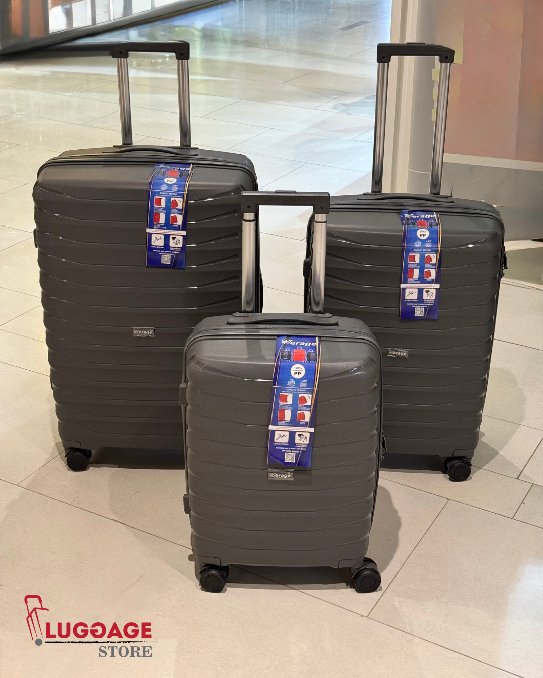 Verage Polypropylene Luggage – 100% Unbreakable, Expandable, 360° Wheels