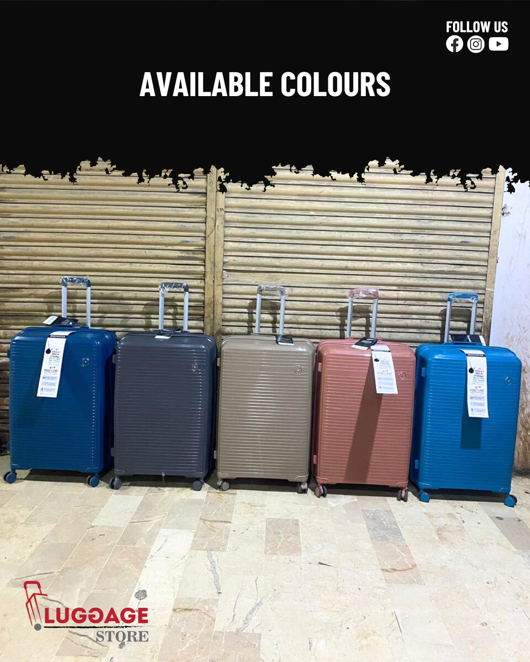 Minister Luggage - Durable PP Polypropylene, 360° Wheels, Expandable, Telescopic Handle