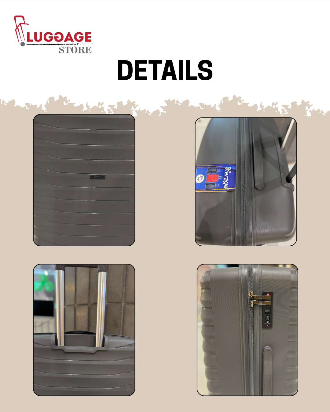 Verage Polypropylene Luggage – 100% Unbreakable, Expandable, 360° Wheels