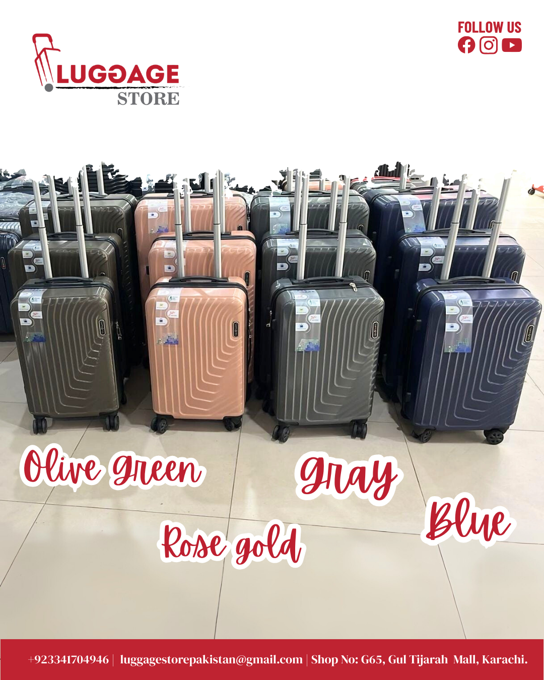 Imported Luggage Set – Unbreakable Hard Shell Suitcase with Expandability & 360° Wheels