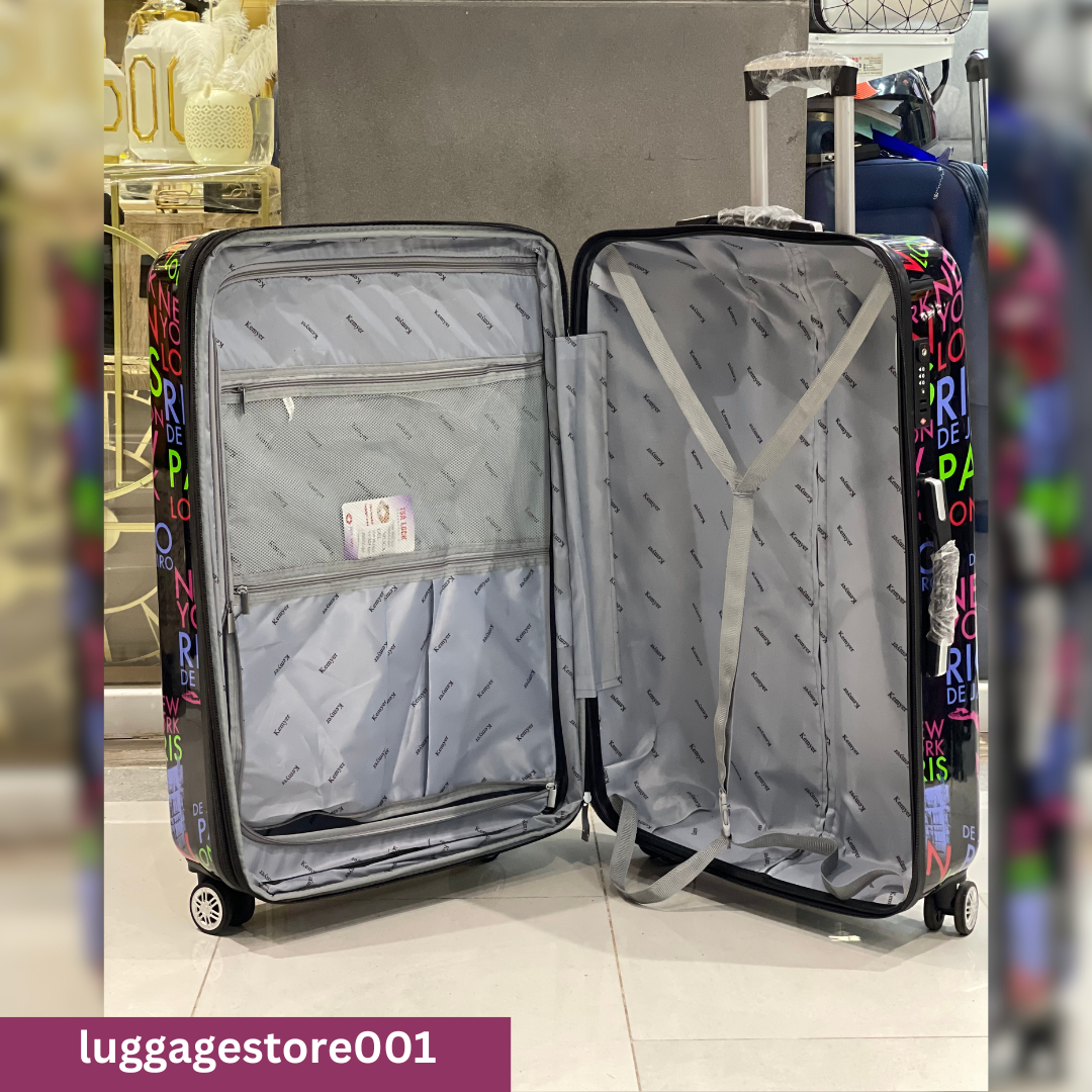 LONDON PARIS PRINTED LUGGAGE