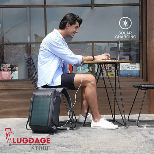 Kingsons Beam Solar Laptop Backpack 15.6" – Waterproof Anti-Theft Bag with USB Charging & Solar Panel
