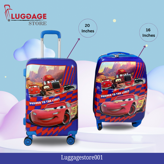 Character Trolley Bags for Kids – Durable ABS+PC Luggage with Hand Carry Option (16" & 20")