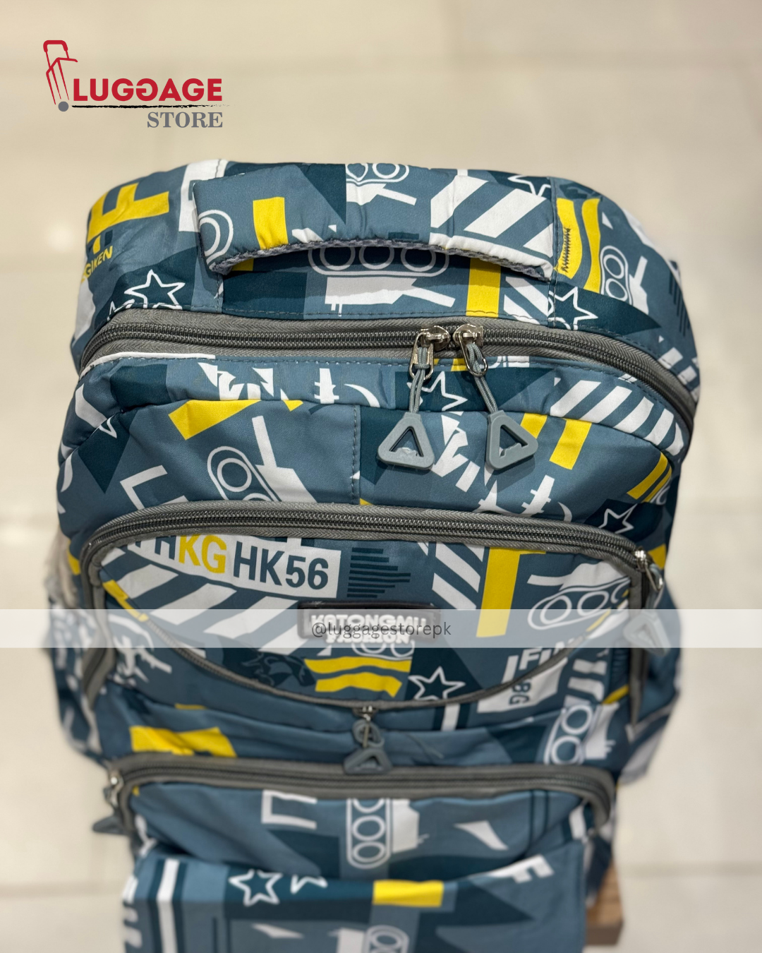 Printed Backpack - Laptop Compartment