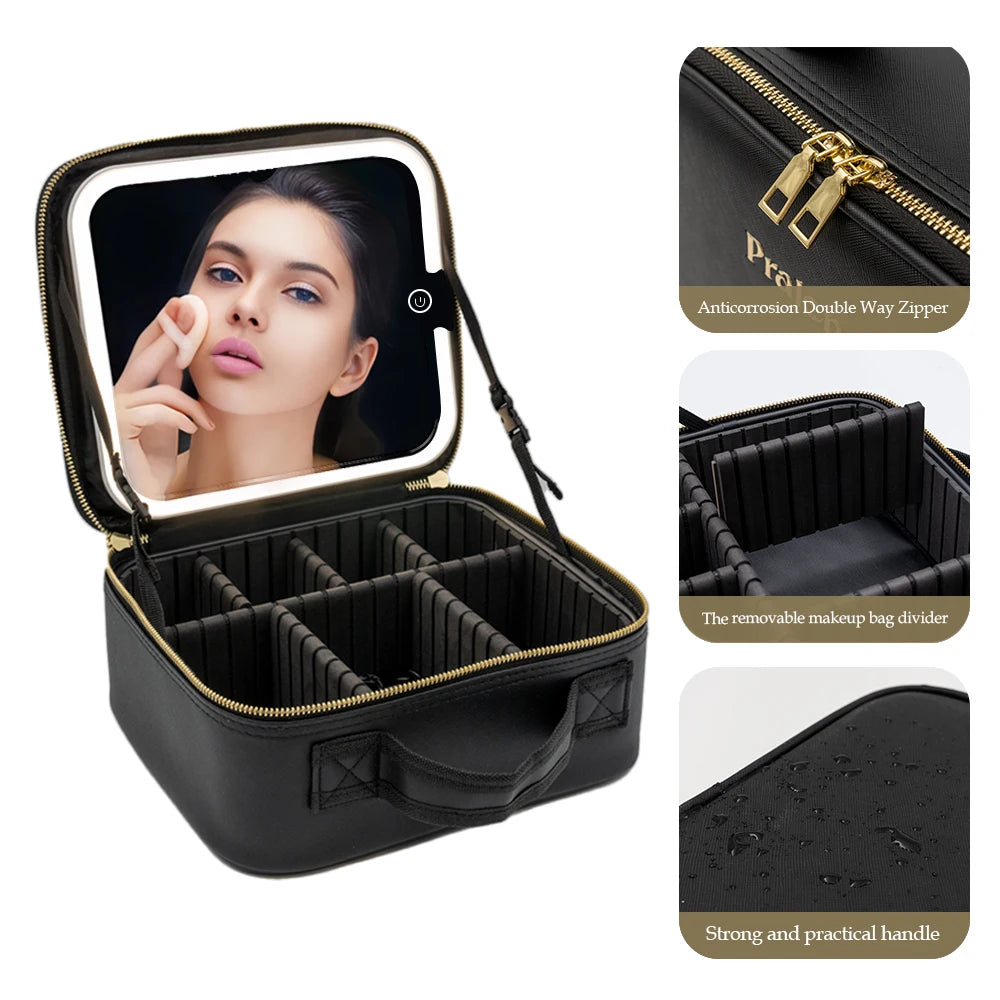 Makeup Case With Mirror And Lights