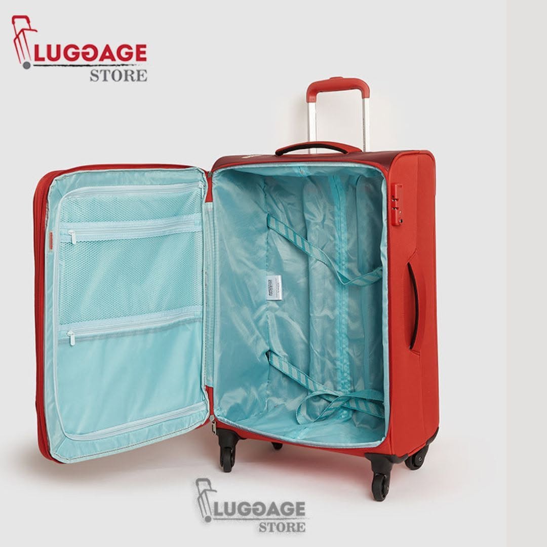 American Tourister Antitheft Zipper Marina Luggage – Soft, 4-Wheel Spinner, Expandable