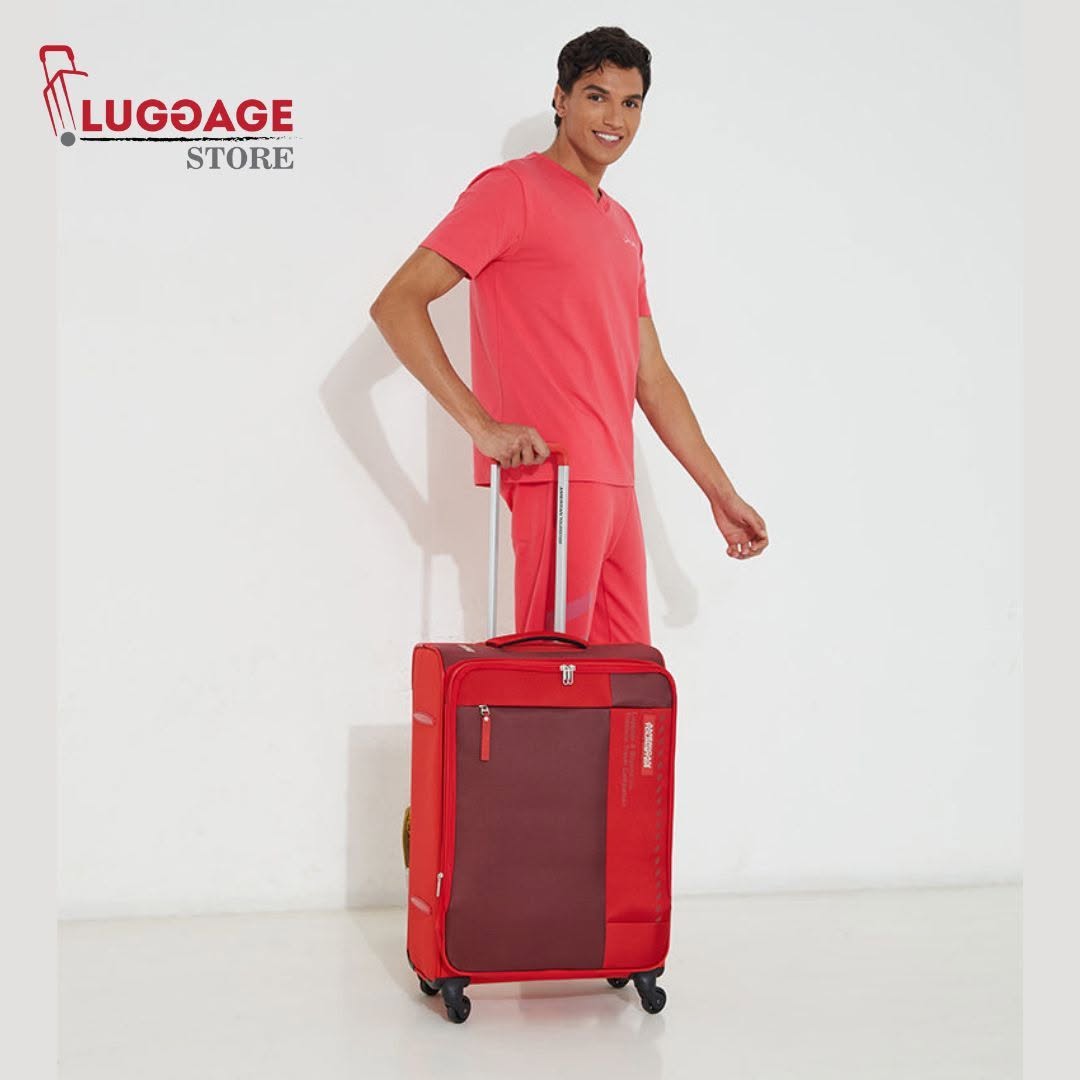 American Tourister Antitheft Zipper Marina Luggage – Soft, 4-Wheel Spinner, Expandable