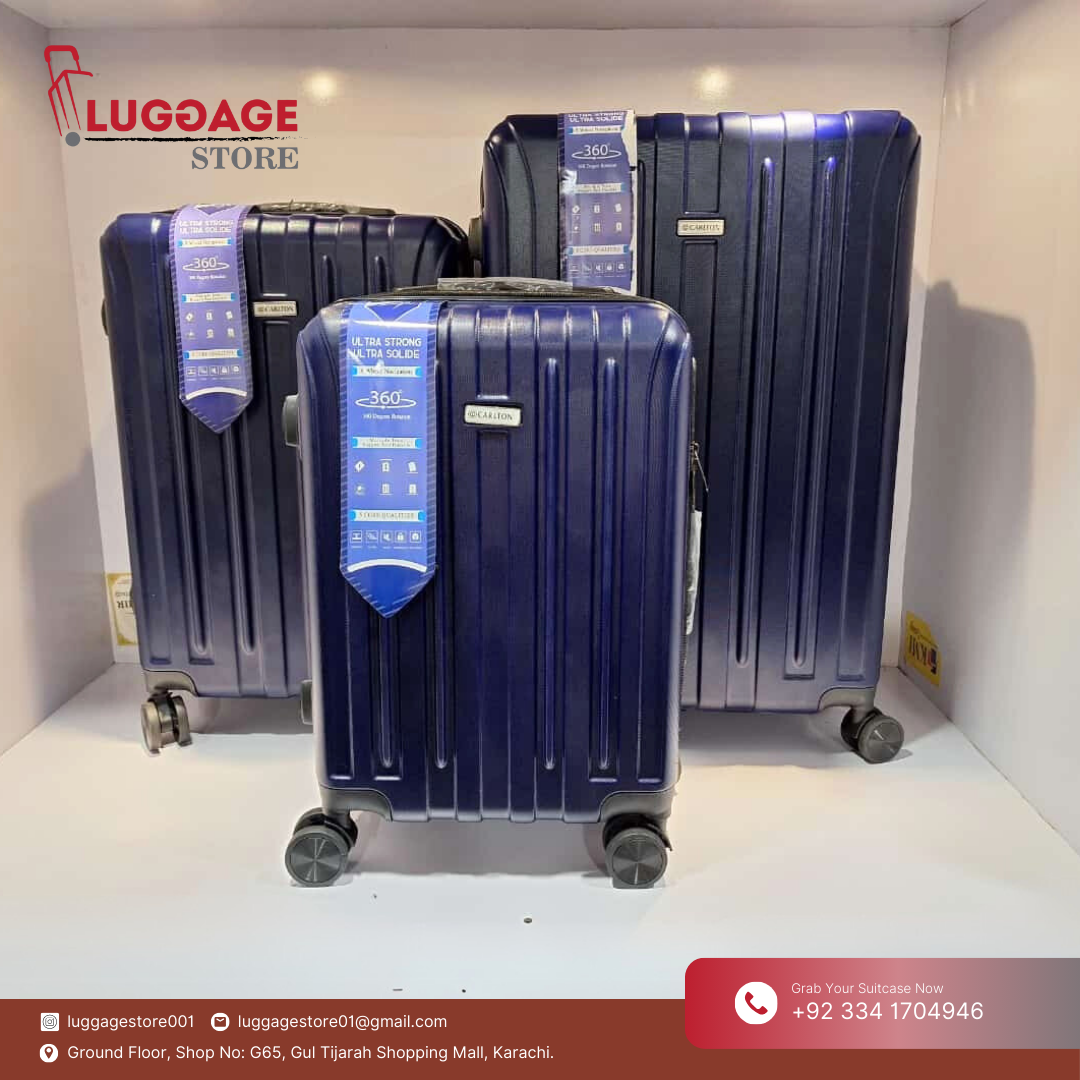 Carlton Imported Polycarbonate Luggage – Spinner Suitcase with Telescopic Handle in Pakistan


