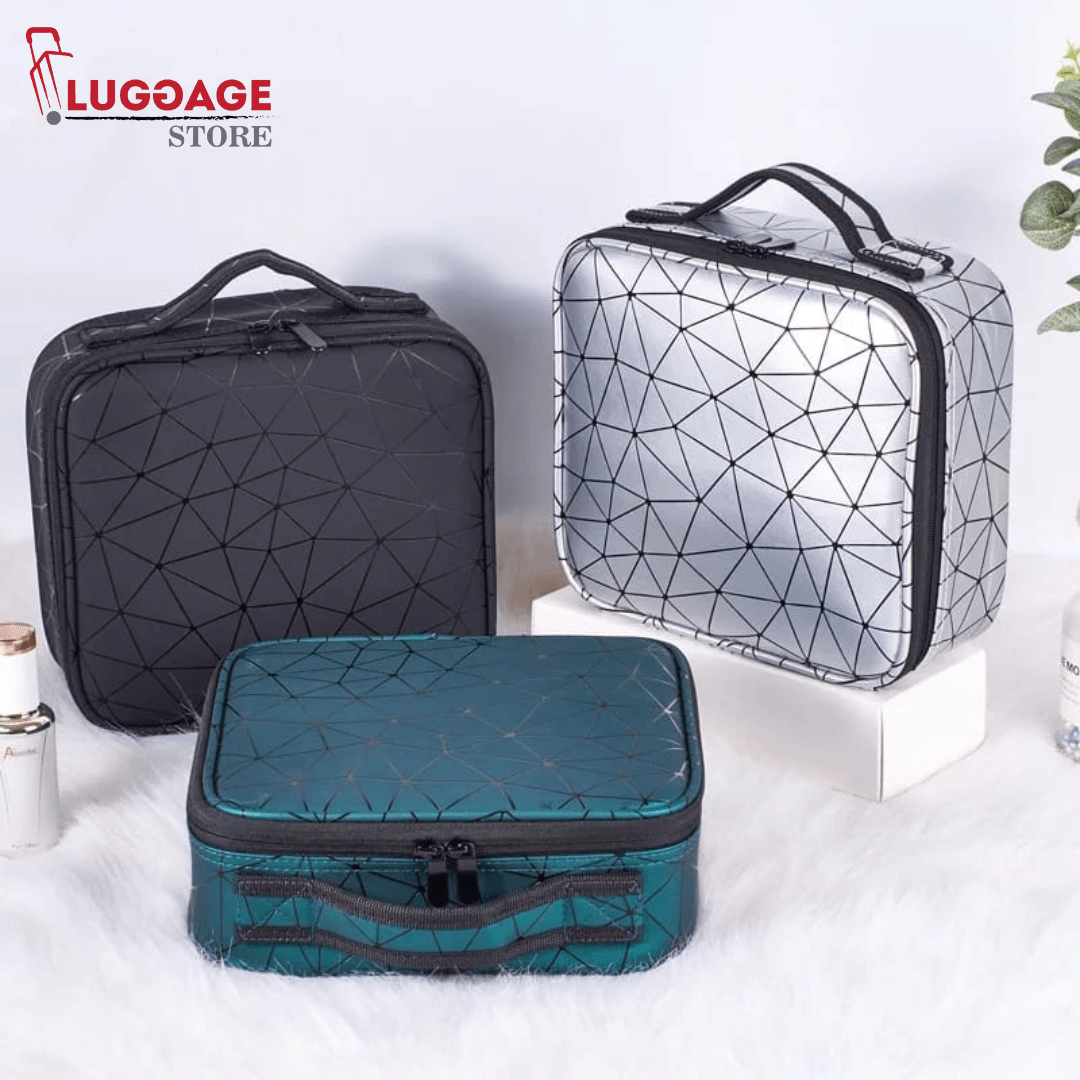Cosmetic Storage Box in Pakistan – PU Leather Makeup Organizer with Adjustable Partitions