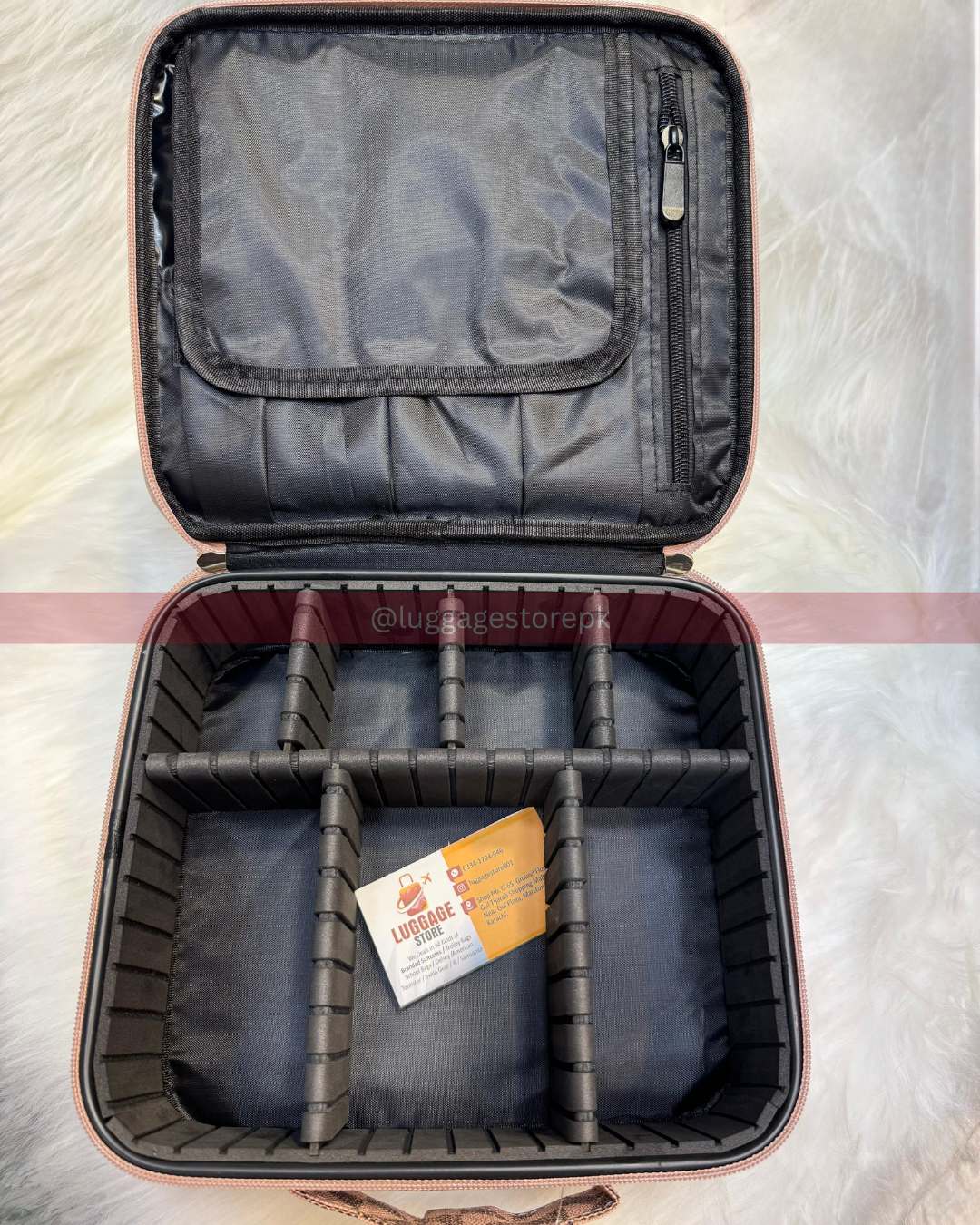 Cosmetic Storage Box – Travel Makeup Organizer with Partitions