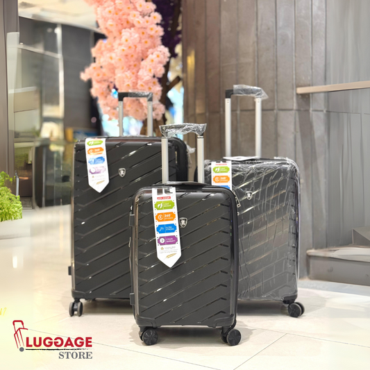 IT Imported Luggage Set – Unbreakable Polypropylene Suitcase with 360-Degree Wheels

