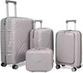 KZNGS 4-piece polypropylene luggage set with beauty box