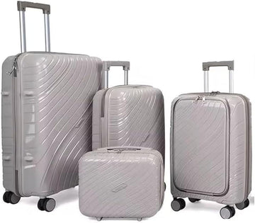 KZNGS 4-piece polypropylene luggage set with beauty box
