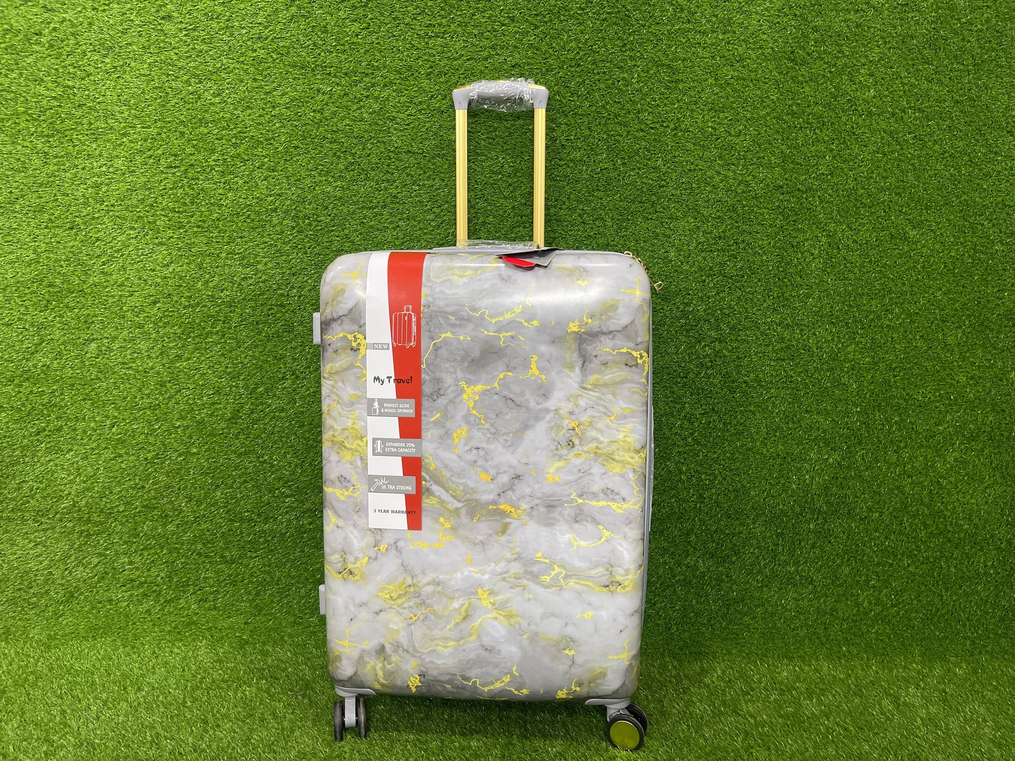 My Travel Marble Design Luggage – 4-Wheel Spinner with TSA Lock & Expansion Zipper

