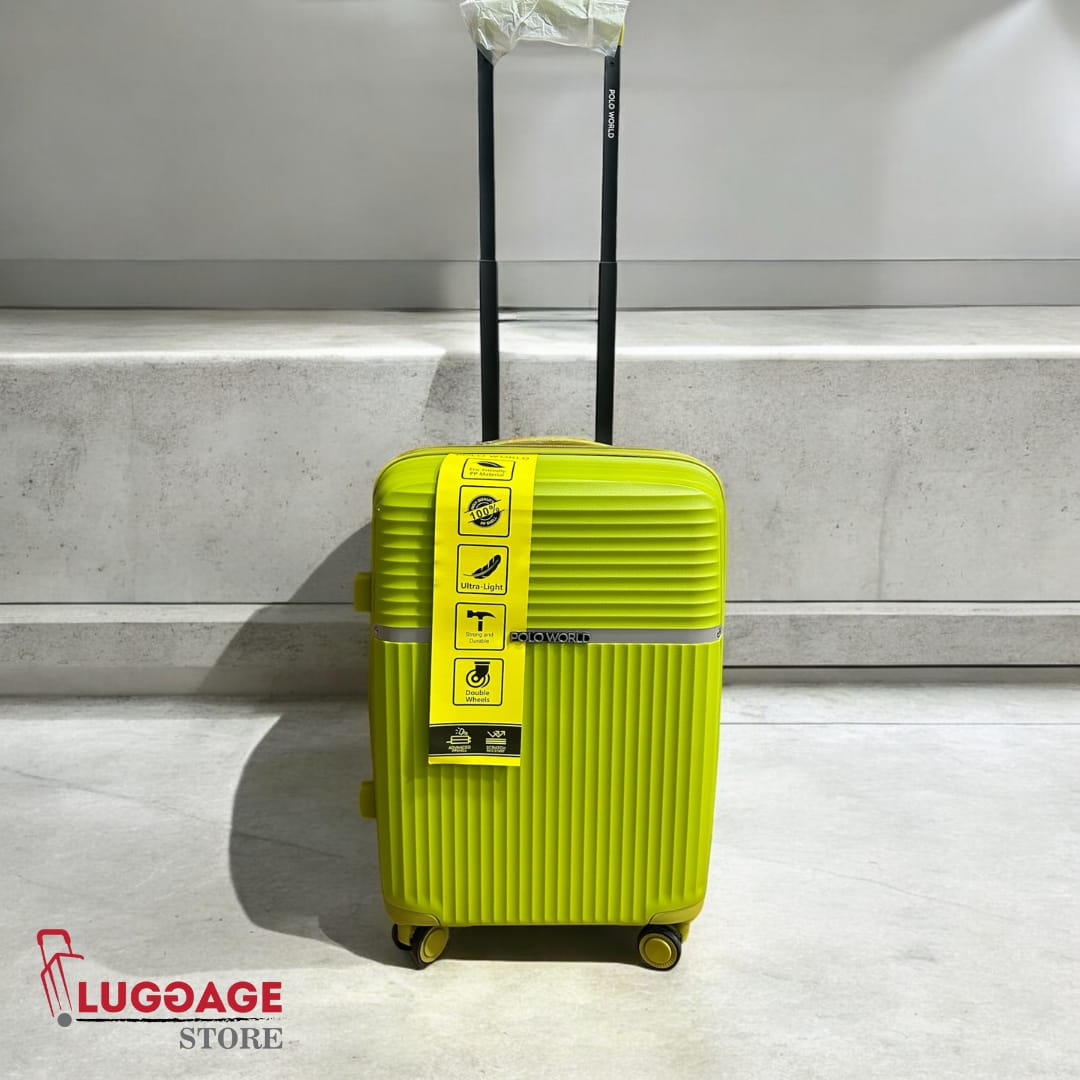 POLO WORLD 4W PP Hardside Trolley Luggage – Expandable, TSA Lock, 360-degree Wheels – 20", 24", 28"

