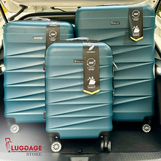 Pigeon 3-Piece Hardside Luggage Set – ABS, 360° Spinner Wheels, Waterproof