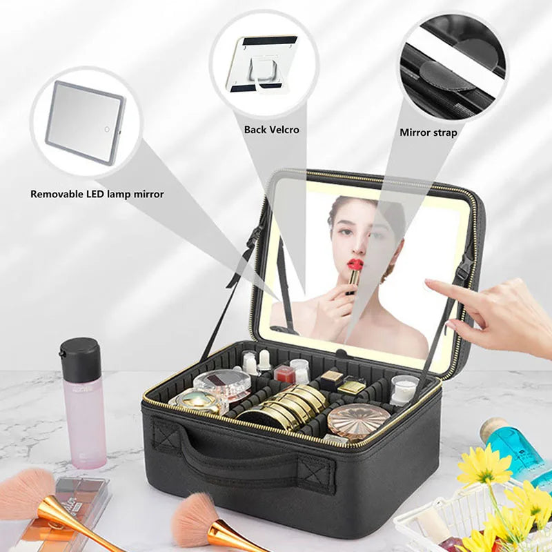 Makeup Case With Mirror And Lights