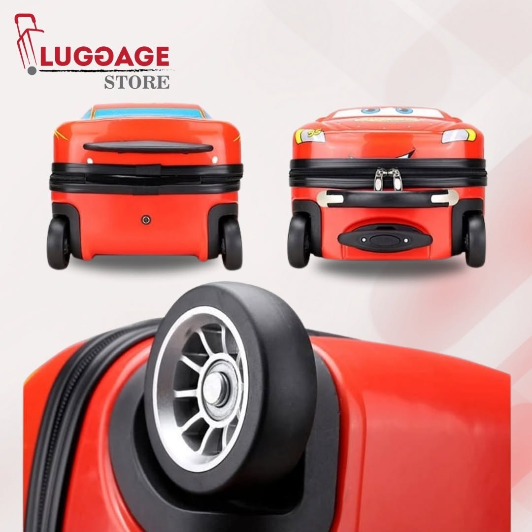 Cartoon Kid's Car Luggage Trolley