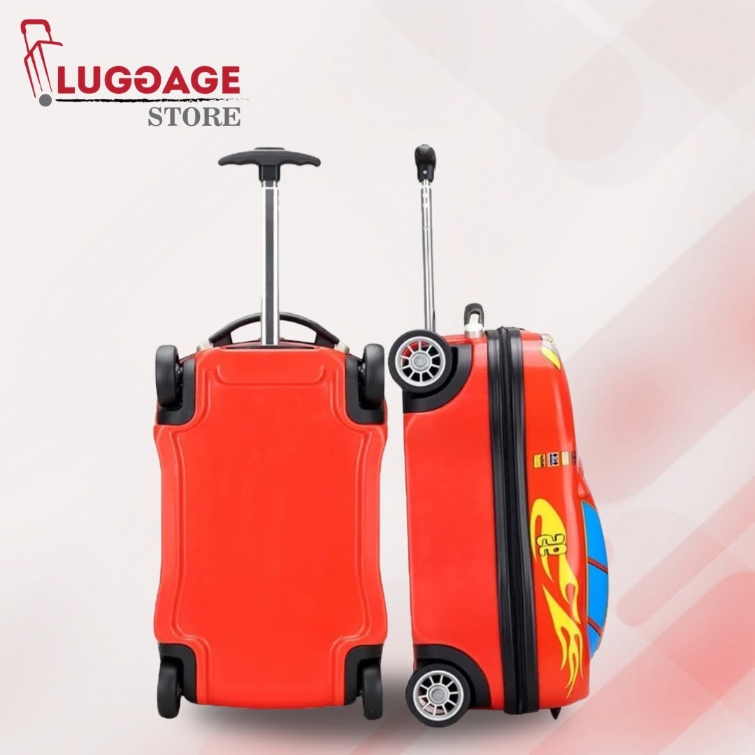 Cartoon Kid's Car Luggage Trolley