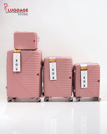 "Swiss Sports 4 piece unbreakable luggage set with beauty box"