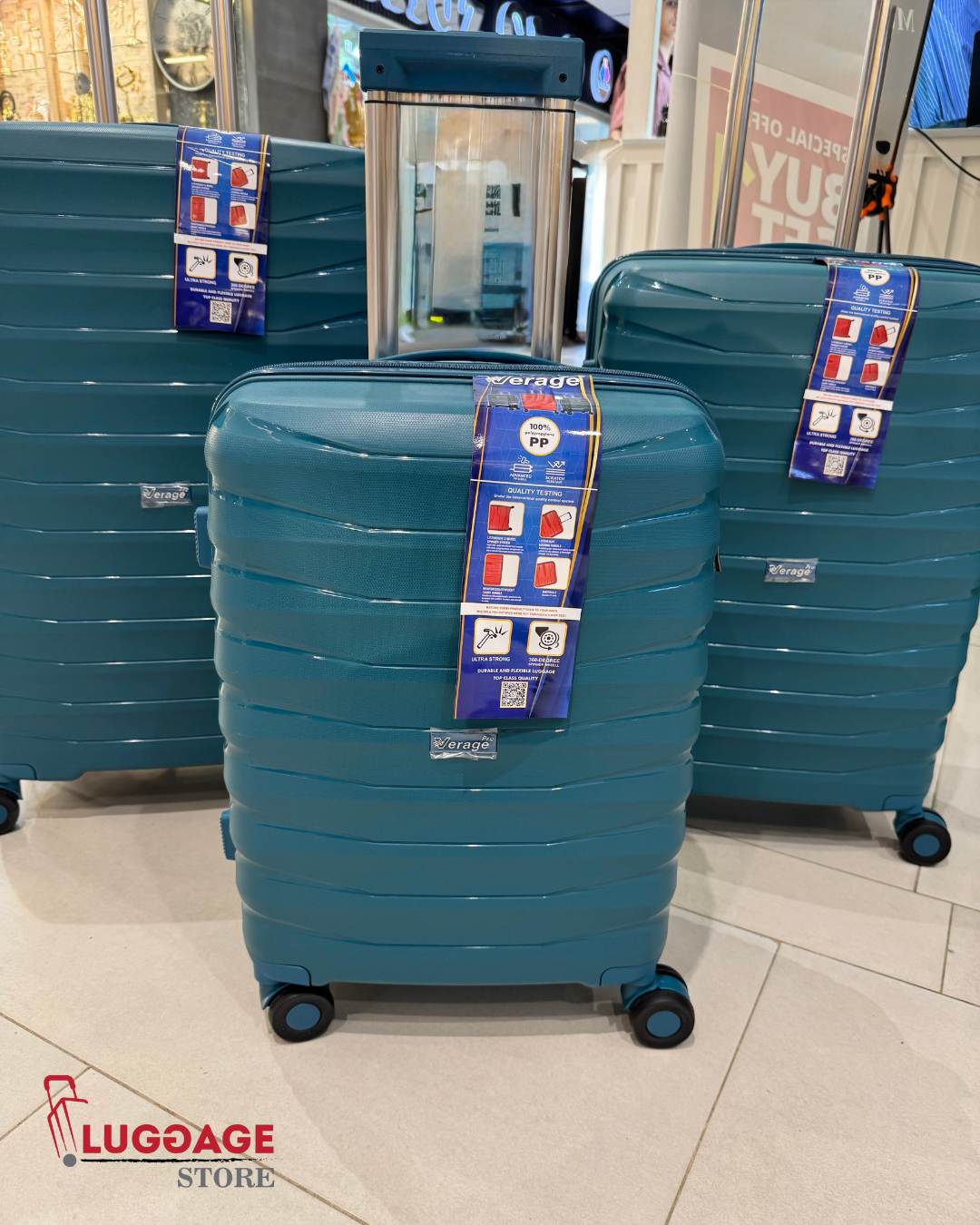 Verage Polypropylene Luggage – 100% Unbreakable, Expandable, 360° Wheels