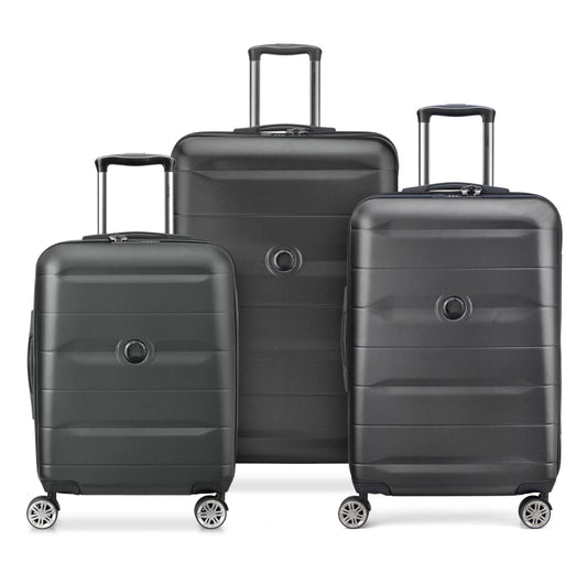 Delsey Comete Luggage – Unbreakable PP Suitcase with TSA Lock & 360° Wheels